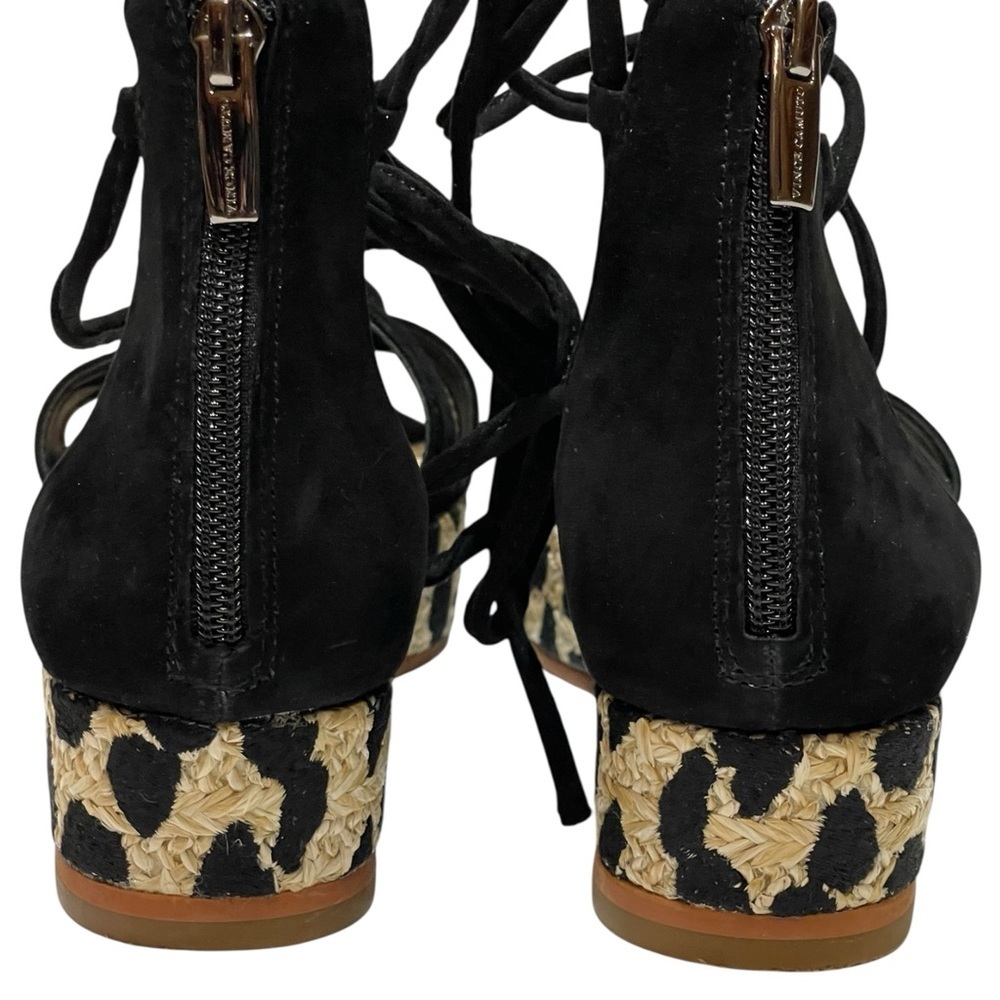 VINCE CAMUTO KELLIA LEOPARD PRINT PLATFORM ESPADRILLE SANDALS SZ 7.5 MED EUC - Picture 5 of 15